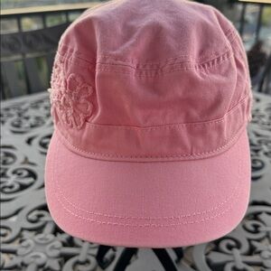 Life Is Good ball cap Womens OS Pink Floral Beach Vacation Resort Cruise Cotton